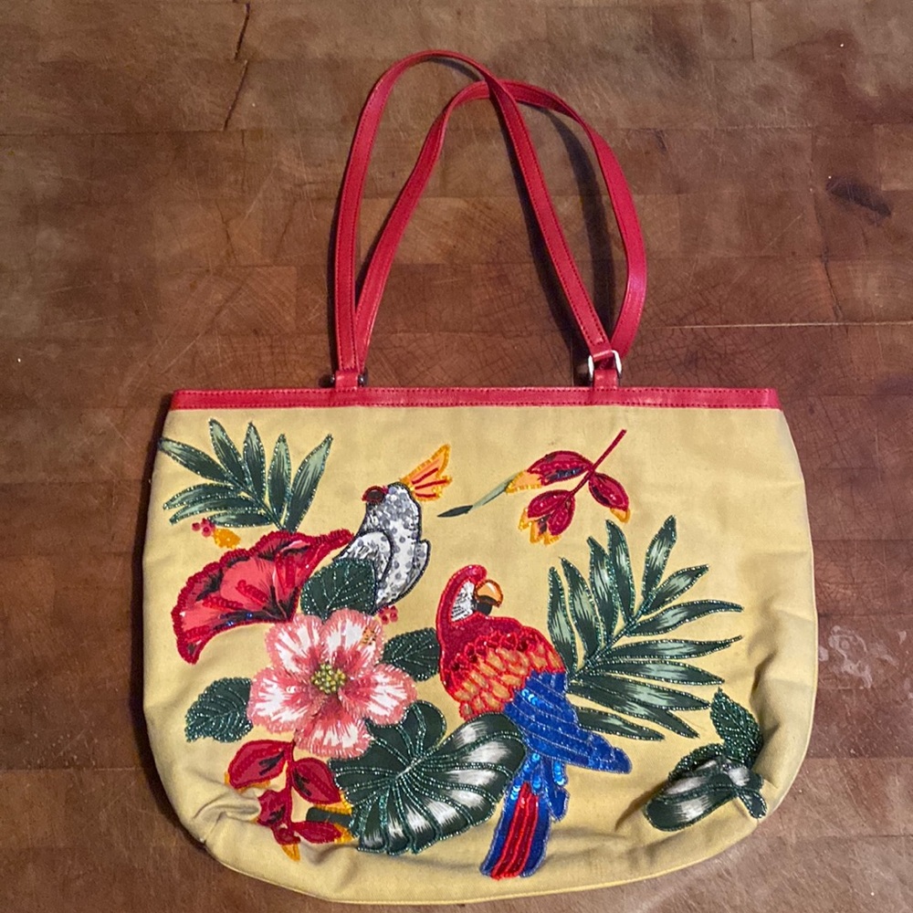 Beaded Bird Handbag
